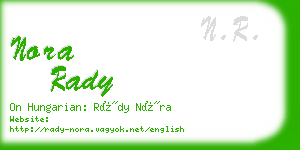 nora rady business card